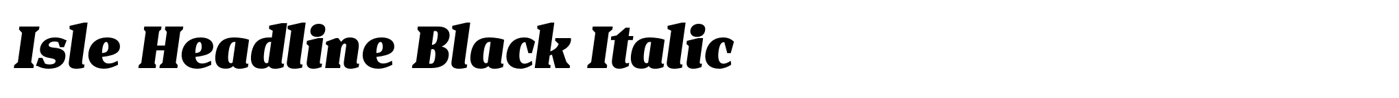 Isle Headline Black Italic image